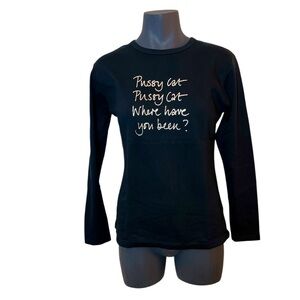 London England Souvenir Long Sleeve Shirt Black Glitter